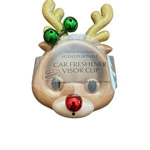 Bath & Body Works Scentportable Visor Clip Fragrance Holder Red Nose Reindeer